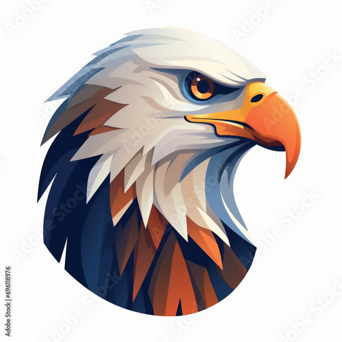 Eagle in cartoon, doodle style. Isolated 2d vector illustration in logo, icon, sketch style, Eps 10. AI Generative
