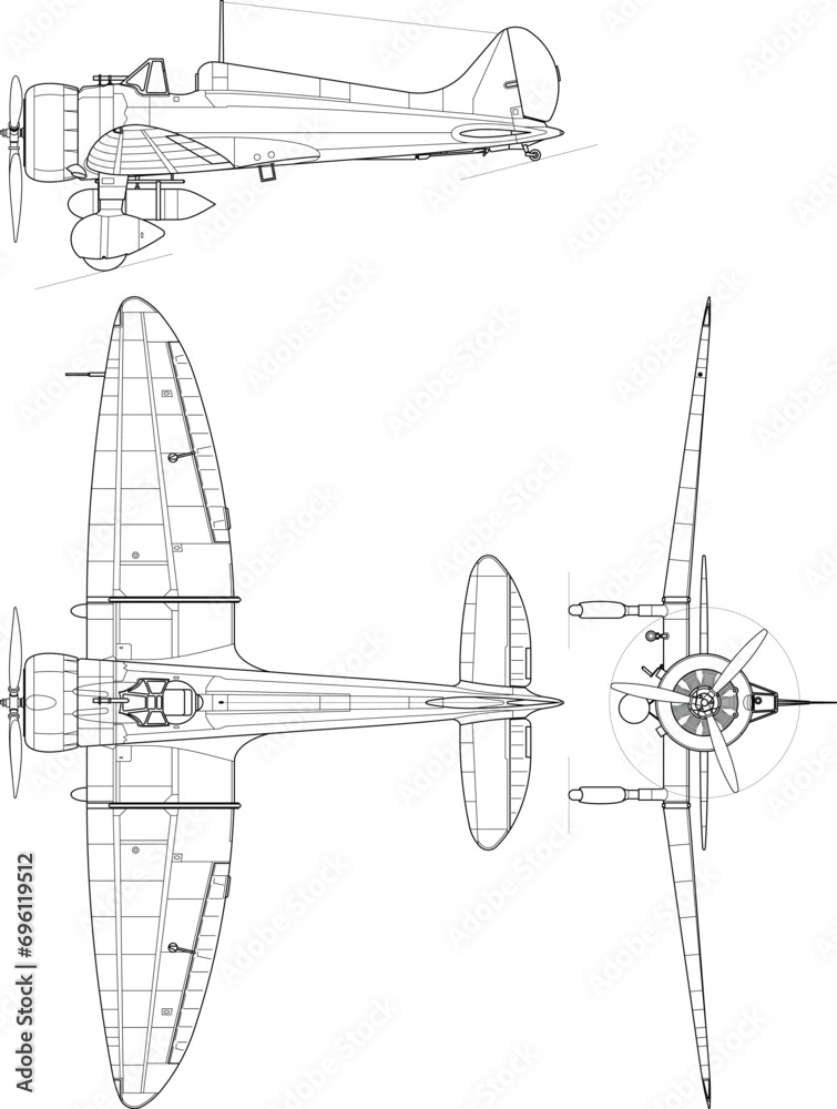 Air Plane, us army fighter jet, Line art vector, eps, file for cnc