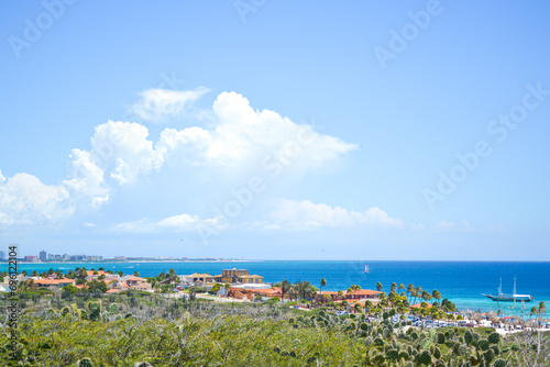 A beautiful view on one happy island Aruba, Caribbean holiday vibes.  
