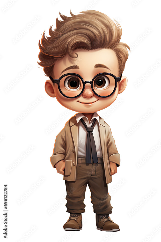 Cartoon Business Kid Transperent Background