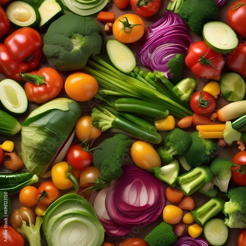 A colorful array of chopped vegetables ready for cooking3