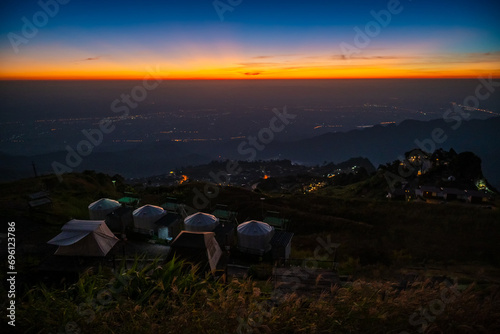 beautiful morning landscape Pha Hua Sing Viewpoint, Phu Thap Buek, Phetchabun Province, Thailand