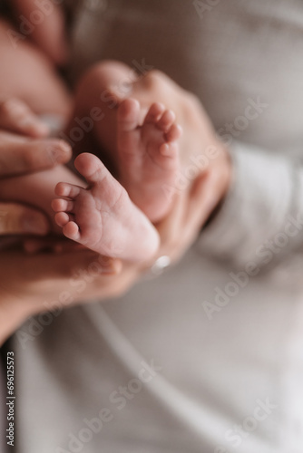 small baby feet of a newborn