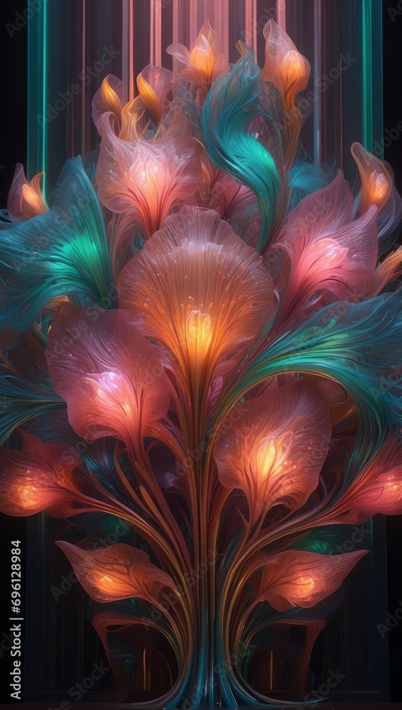 Fototapeta premium fractal background with space