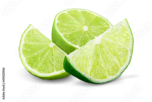 Lime Isolated on a White Background