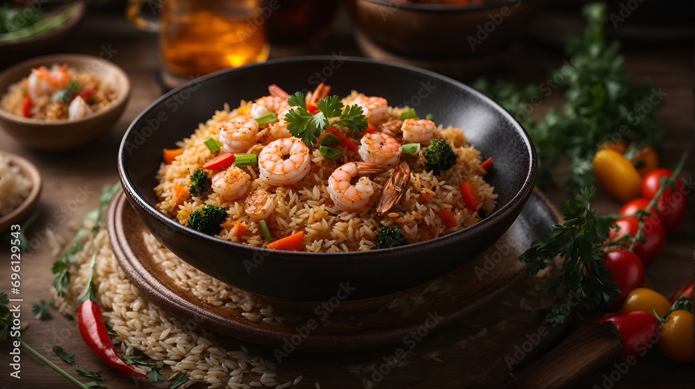stew with vegetables and shrimps stew with vegetables and shrimps