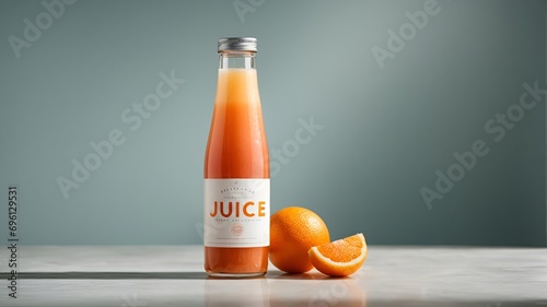 orange juice in a bottle