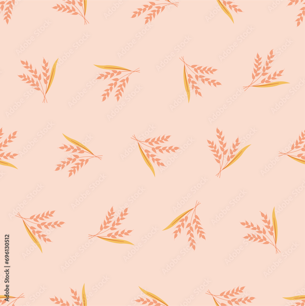 Wheat seamless pattern. Suitable for backgrounds, wallpapers, fabrics, textiles, wrapping papers, printed materials, and many more. Editable vector. Wheat seamless pattern. Suitable for backgrounds, wallpapers, fabrics, textiles, wrapping papers, printed materials, and many more. Editable vector.