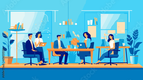 Concept vector illustration of business situation. 