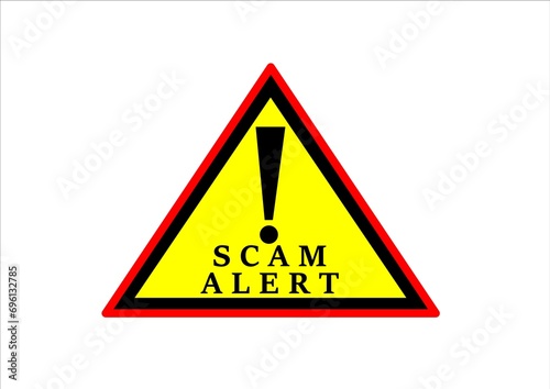 Scam or fraud alert warning sign banner poster
