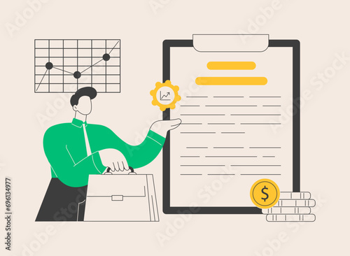 Revenue agency abstract concept vector illustration.