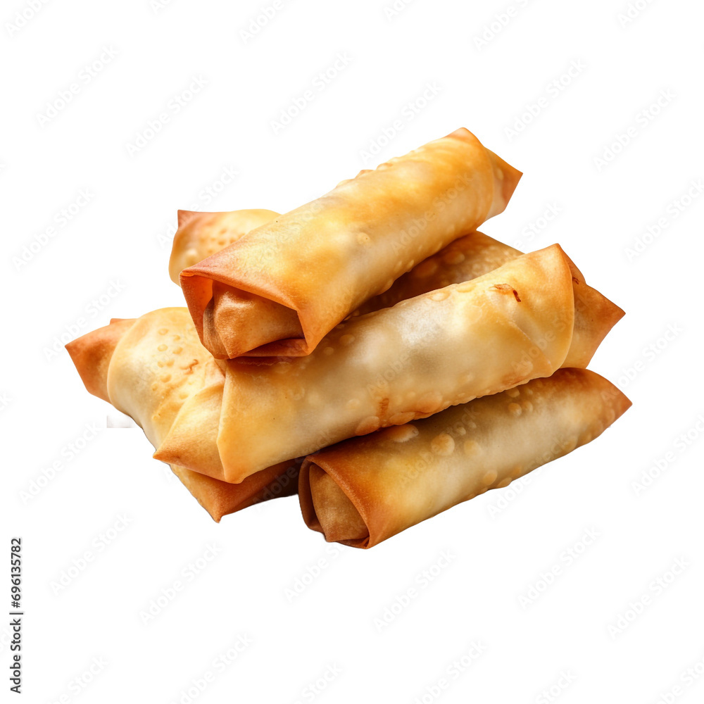 Eggrolls isolated on transparent background