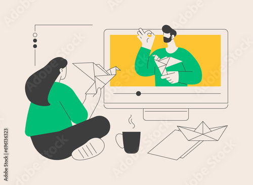 How-to videos abstract concept vector illustration.