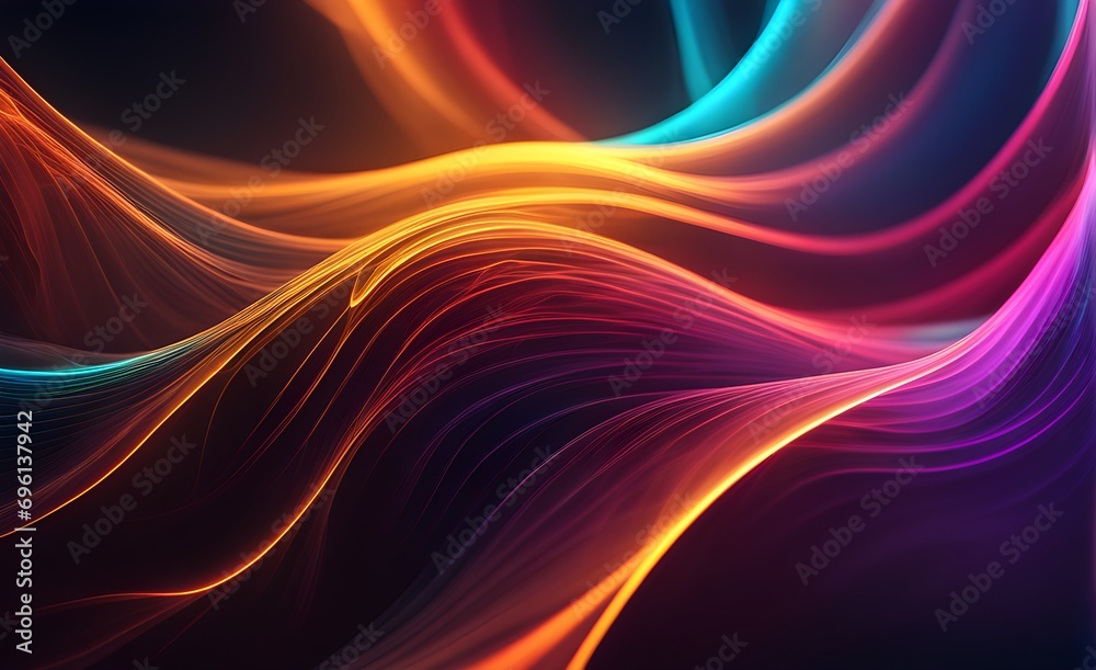 Wallpaper abstract background with multicolored wavy smoke, 3d rendering. Wallpaper abstract background with multicolored wavy smoke, 3d rendering.