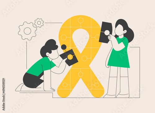 Autism treatment abstract concept vector illustration.