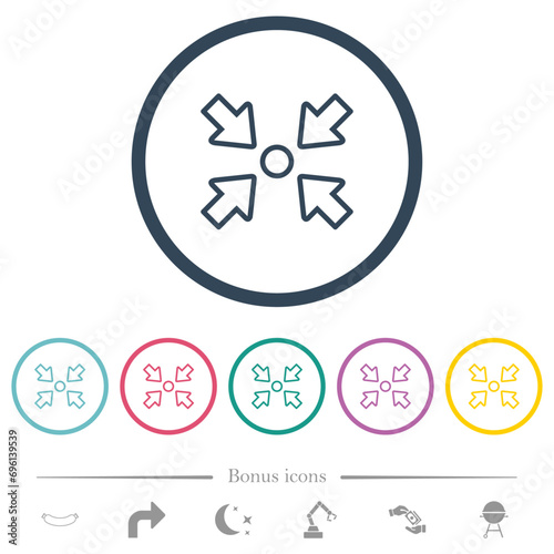 Centering object outline flat color icons in round outlines