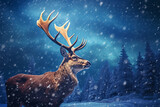 a deer in winter