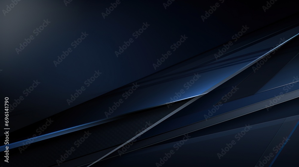 Modern blue light line concept, glowing shapes in dark abstract background
