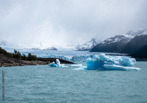 Glacier Perito Moreno. Beautiful landscape in Los Glaciares National Park  El Calafate  Argentina