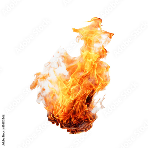 Fire isolated on transparent background