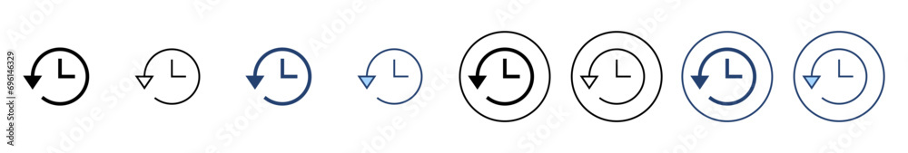 History icon vector. recent event history sign and symbol History icon vector. recent event history sign and symbol