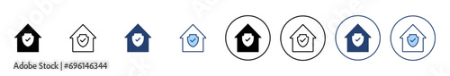 home insurance icon vector. home protection sign and symbol