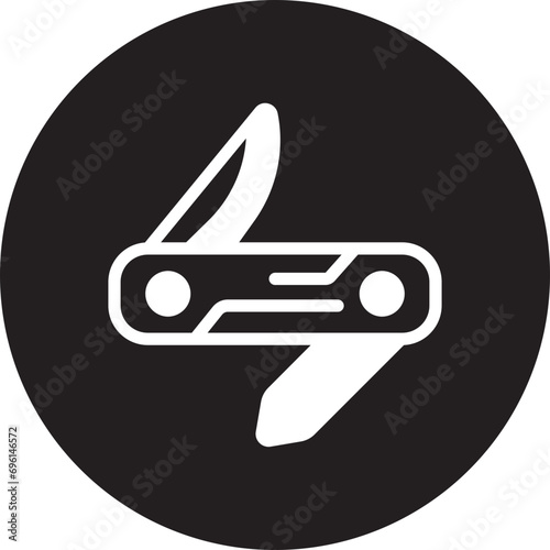 pocket knife glyph icon
