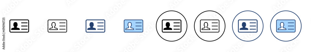 License icon vector. ID card icon. driver license, staff identification card License icon vector. ID card icon. driver license, staff identification card