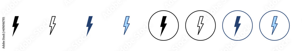 Lightning icon vector. electric sign and symbol. power icon. energy sign Lightning icon vector. electric sign and symbol. power icon. energy sign