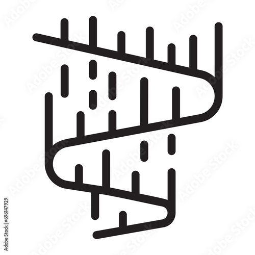 aurora borealis glyph icon