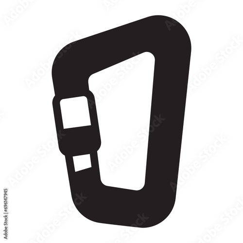 carabiner glyph icon