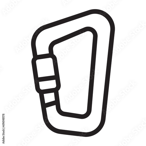 carabiner line icon