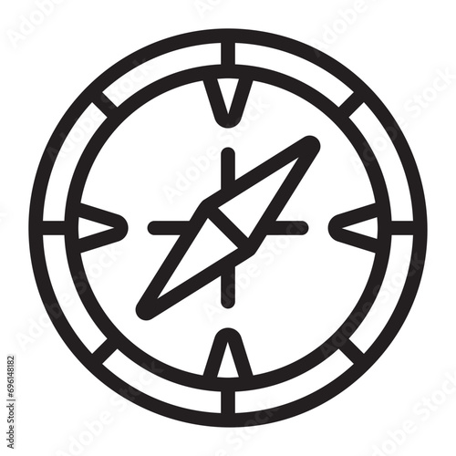 compass line icon