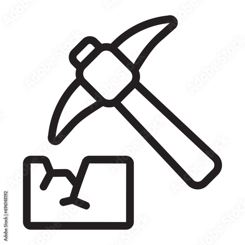 ice breaker line icon
