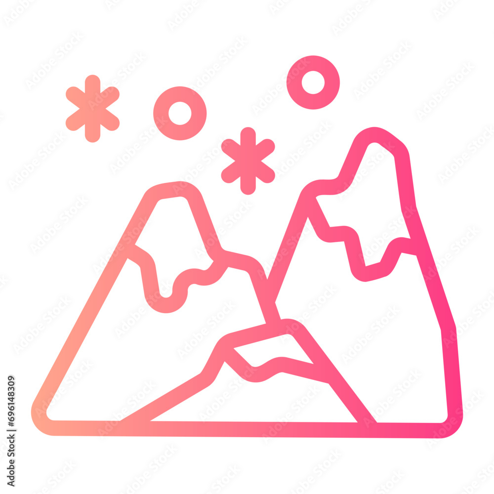 mountain range gradient icon mountain range gradient icon
