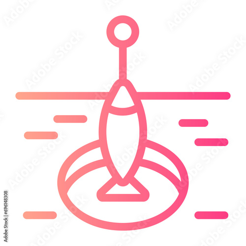 ice fishing gradient icon