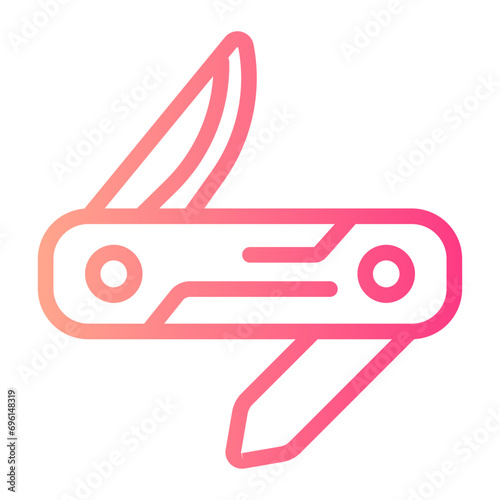 pocket knife gradient icon