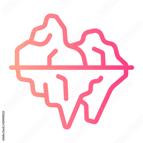 iceberg gradient icon