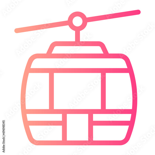 cable car gradient icon