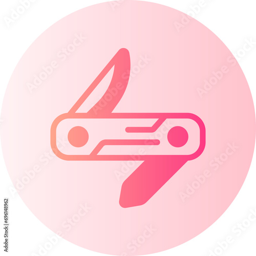 pocket knife gradient icon