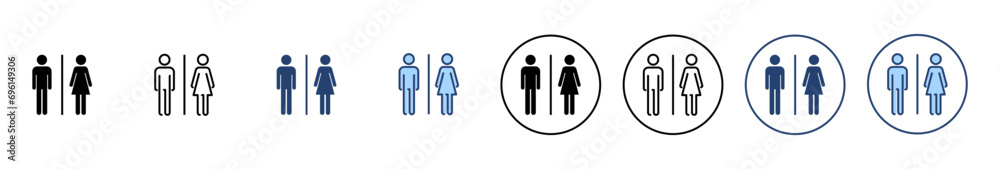 Toilet icon vector. Girls and boys restrooms sign and symbol. bathroom sign. wc, lavatory Toilet icon vector. Girls and boys restrooms sign and symbol. bathroom sign. wc, lavatory