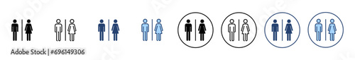 Toilet icon vector. Girls and boys restrooms sign and symbol. bathroom sign. wc, lavatory