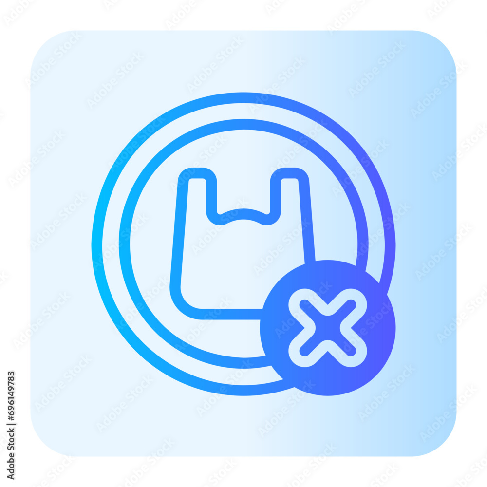 plastic free gradient icon plastic free gradient icon