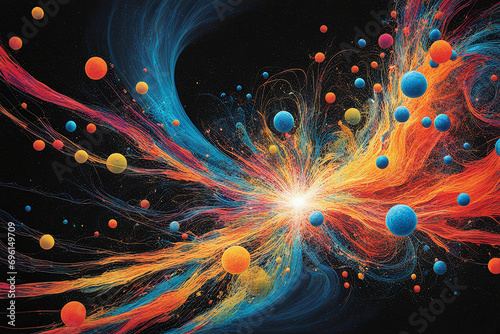 Creative Illustration Of the Big Bang, Origin of the Universe