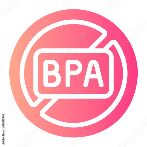 bpa free gradient icon photo
