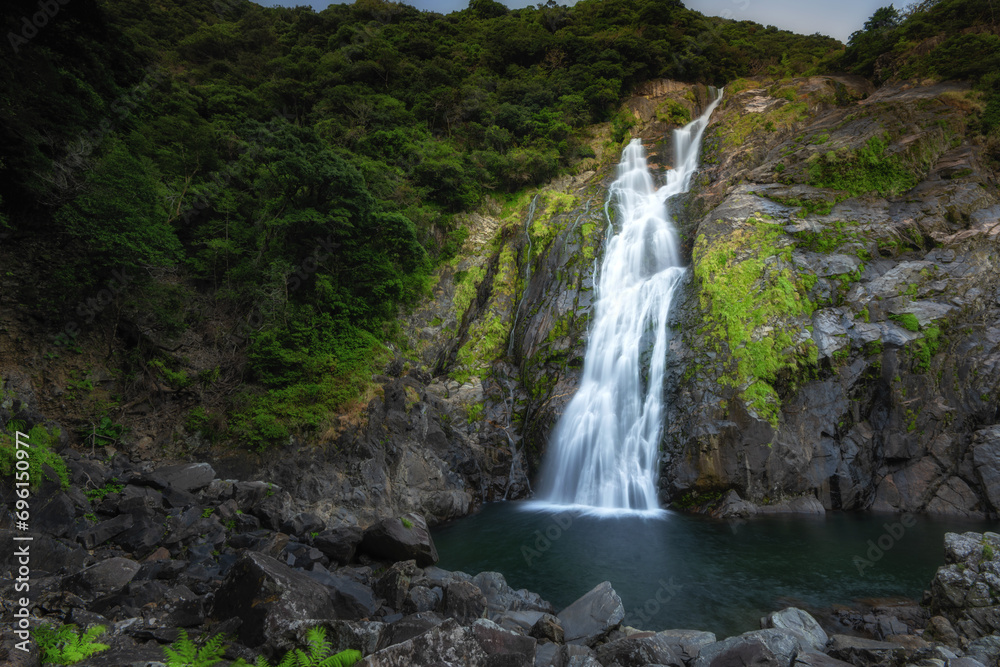 waterfall in the forest, no people Ohki falls Yakushima