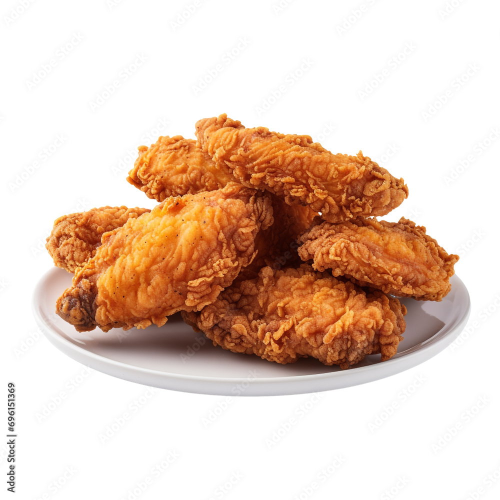 Fried chicken isolated on transparent background Fried chicken isolated on transparent background
