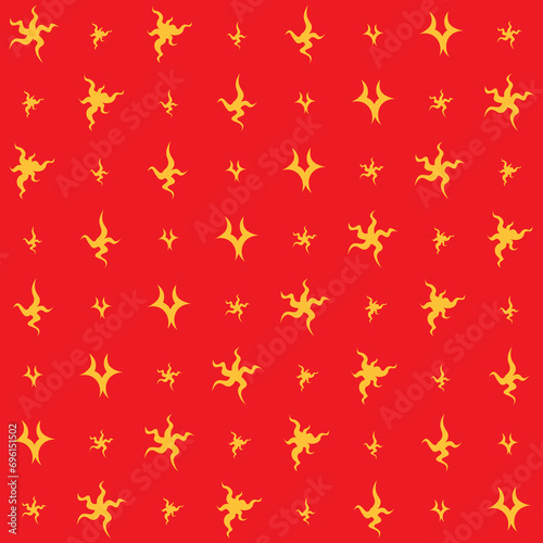 Abstract Stars Vector Christmas Seamless Pattern