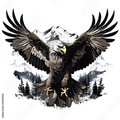 eagle in flight ,Ai generative