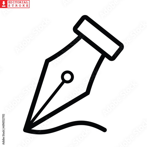 fountain pen icon, writing icon